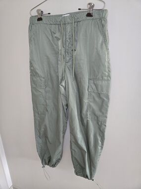 Pistola green cargo utility pants joggers, drawstring ankle, large, new